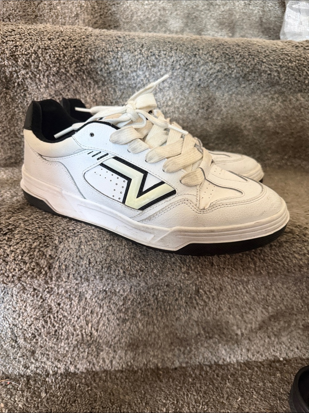 Vans White and Black Men's Low-Top Sneakers